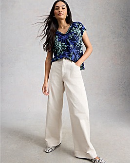 White Stuff Iris Linen Tee