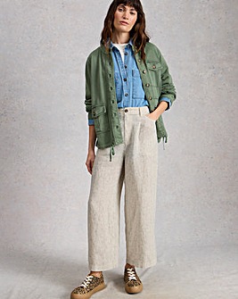 White Stuff Tia Linen Wide Leg Crop