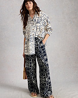White Stuff Ally Linen Wide Leg Trouser