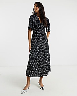 Twisted Wunder Grace Foil Midi Dress