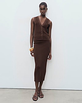 Mango Chocolate Midi Skirt