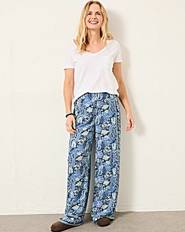 FatFace Ines Woodblock Wide Leg Trouser
