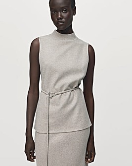 Mango Sleeveless Peplum Top