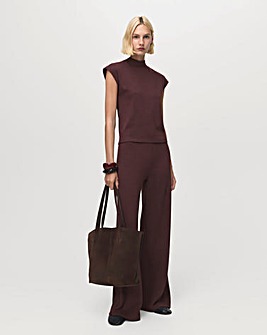 Mango Relaxed Flare Trousers