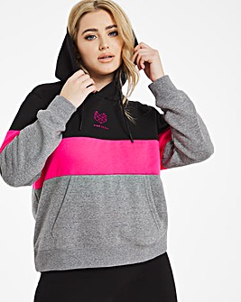 pink soda sport logo panel hoodie