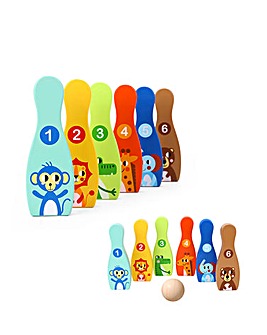 Tooky Toy Wooden Bowling Game