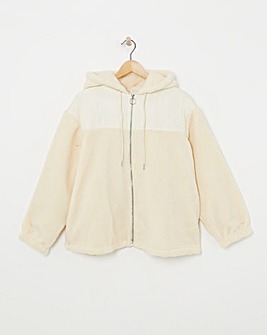 Full Zip Hybrid Borg Fleece Jacket