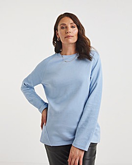 Blue Raglan Detail Sweatshirt