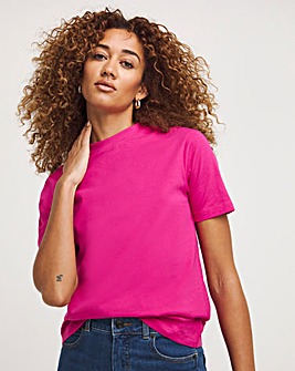 Pink Crew Neck Short Sleeve T-Shirt