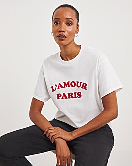 White L'Amour Paris T-Shirt