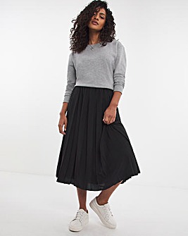 Black Box Pleat Midi Skirt