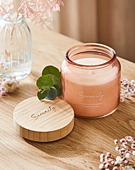 Serenity Pink Rhubarb and Raspberry Large Candle