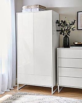 Bede High Gloss Double Wardrobe