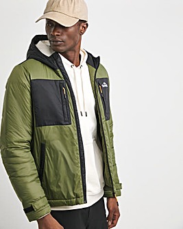 Snowdonia Khaki Wadded Colour Block Jacket