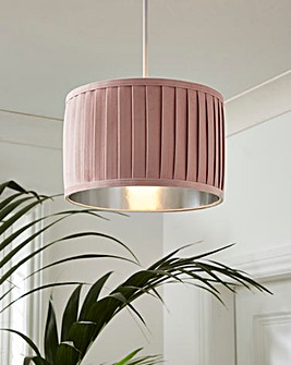 Pleated Velvet Blush Shade 30cm