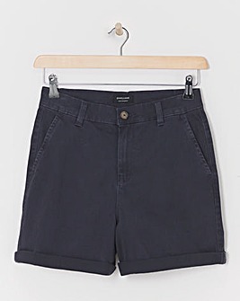 Navy Stretch Turn Up Chino Shorts