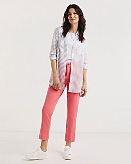 Coral Stretch Chino Trousers