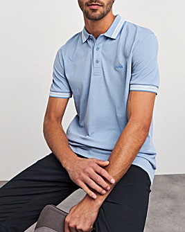 BOSS Classic Blue Tipped Short Sleeve Paddy Polo