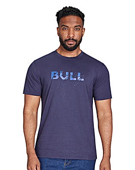 Raging Bull Script T-Shirt Grey Marl