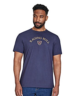 Raging Bull RB Crest Embroidered T-Shirt Navy