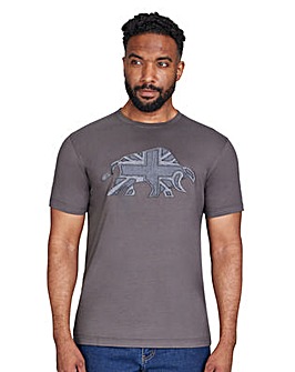 Raging Bull Union Jack Bull T-Shirt Slate