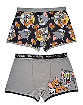 Mens 2pk Tom & Jerry Boxer Shorts