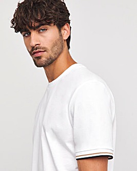 BOSS Short Sleeve White Tipped Cuff T-shirt