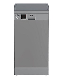 Beko DVS04020S Freestanding 10-place Slimline Dishwasher - Silver