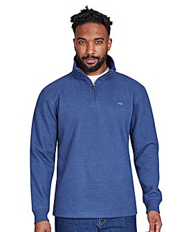 Raging Bull Classic French Rib Quarter Zip Sweat Denim Blue