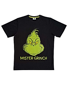 Mens Grinch Black Lounge Tshirt