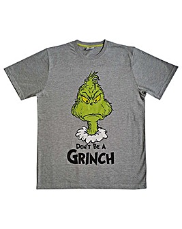 Mens Grinch Grey Lounge Tshirt