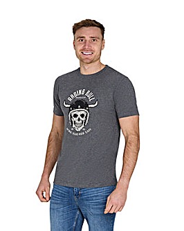 Raging Bull Work Hard Ride Easy T-Shirt Charcoal