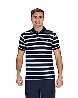 Raging Bull Classic Triple Stripe Birdseye Polo Navy