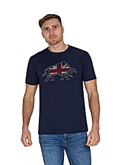 Raging Bull Slash Bull T-Shirt Navy