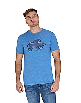 Raging Bull Union Jack Bull T-Shirt Denim Blue