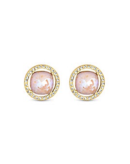 Jon Richard Radiance Collection Gold Plated Ivory Cream Halo Earrings