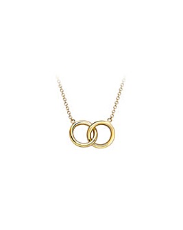 9 Carat Gold Linked Rings Necklace