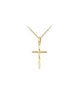 9 Carat Gold Cross Pendant On Chain