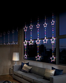 Multi Colour Star LED Christmas Window Lights