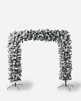 8ft Classic Artificial Flocked Christmas Tree Arch