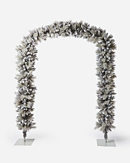 Grey Glitter Tipped Artificial Christmas Tree Arch