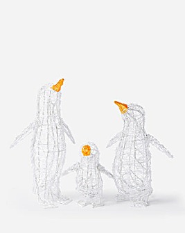 Set of 3 Acrylic Penguins