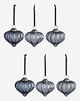 Percy Fluted Set of 6 Baubles