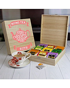 Personalised Mums Wooden Tea Chest