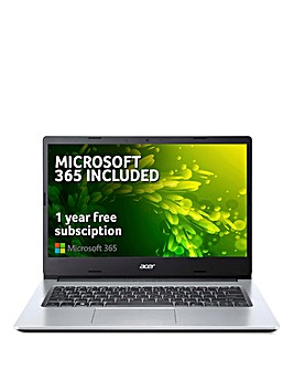 Acer Aspire 1 A114-33 Intel Pentium 14in 4GB 128GB FHD Laptop - Silver