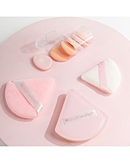 Brushworks Puff It Pretty Large Makeup Puff & Sponge Set