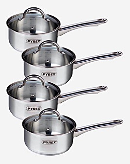 Pyrex Stainless Steel Saucepan Set