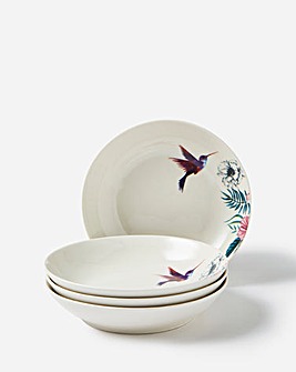 Birds Set of 4 Pasta Bowls