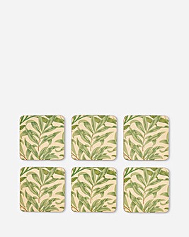 William Morris Set of 6 Coasters Green