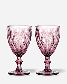 Ravenhead Gemstone Wine Glasses Amethyst